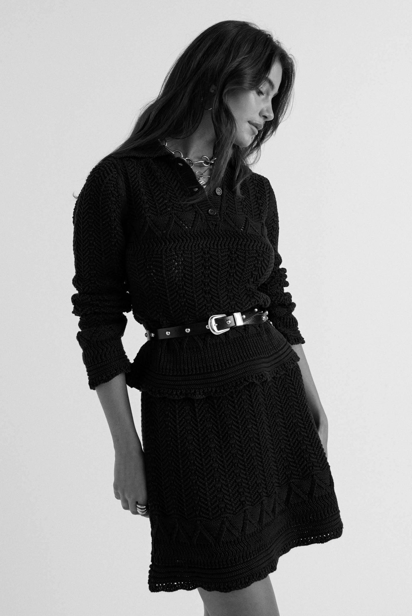 Gwena navy polo shirt