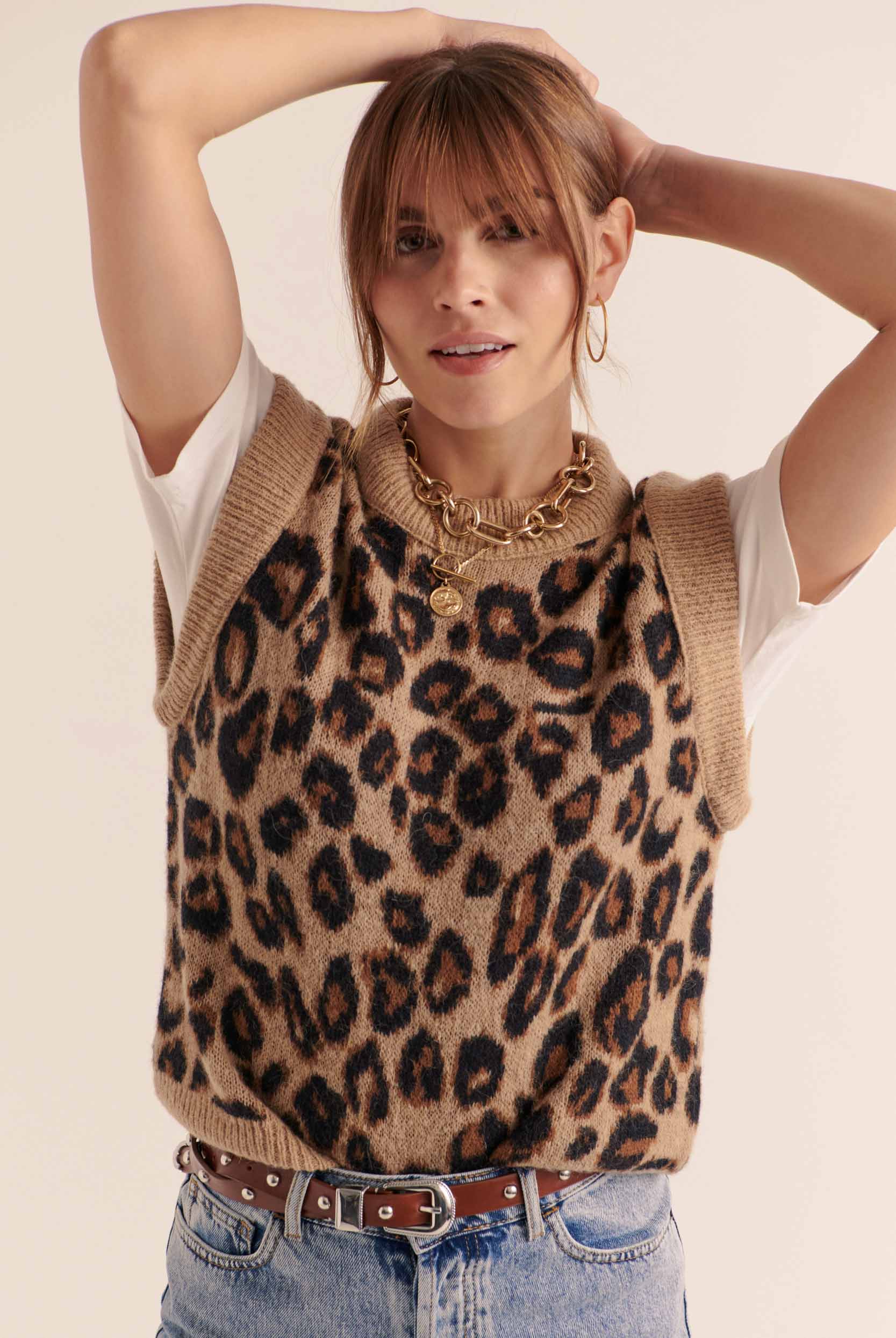 Leopard blason sweater