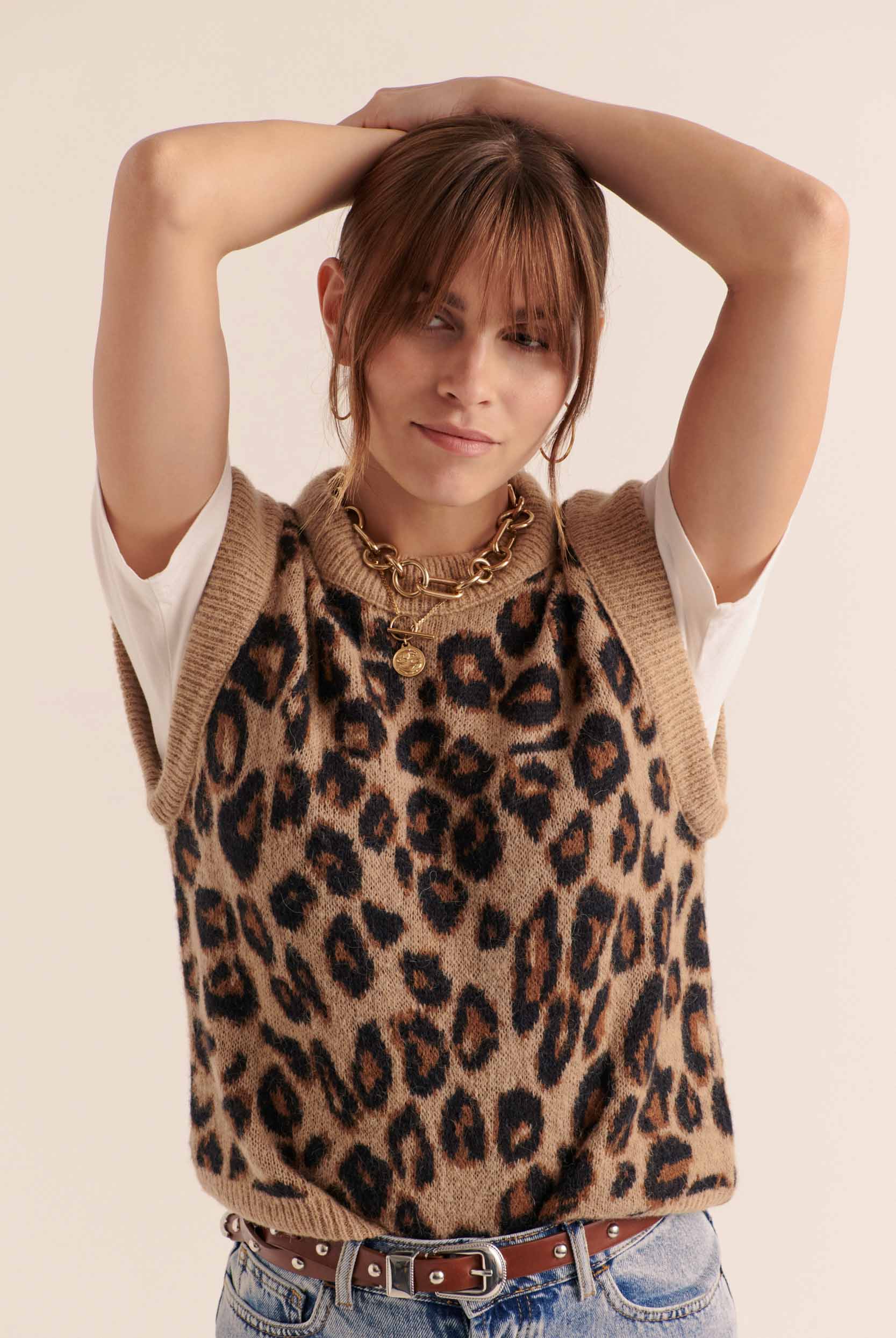 Leopard blason sweater