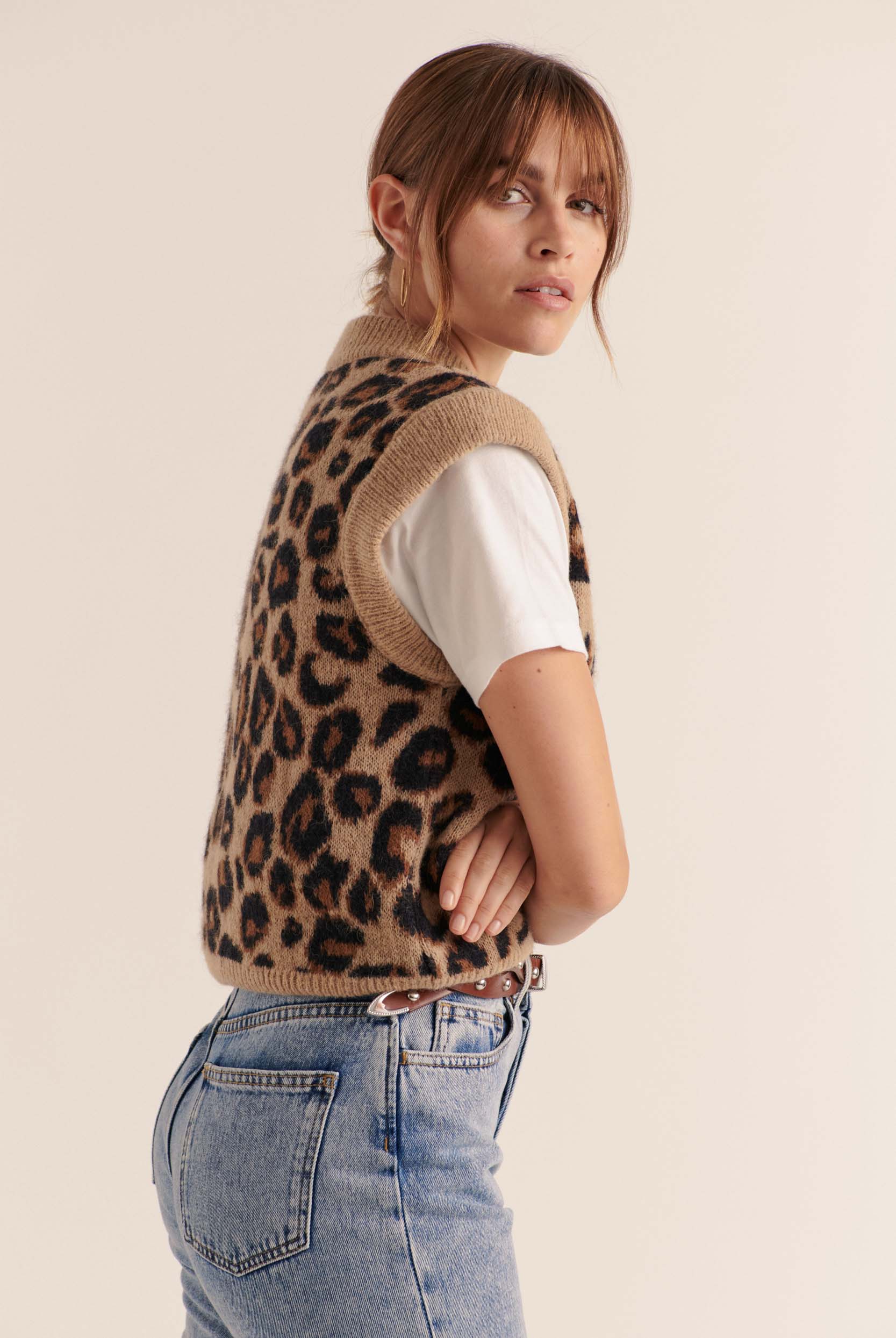 Leopard blason sweater