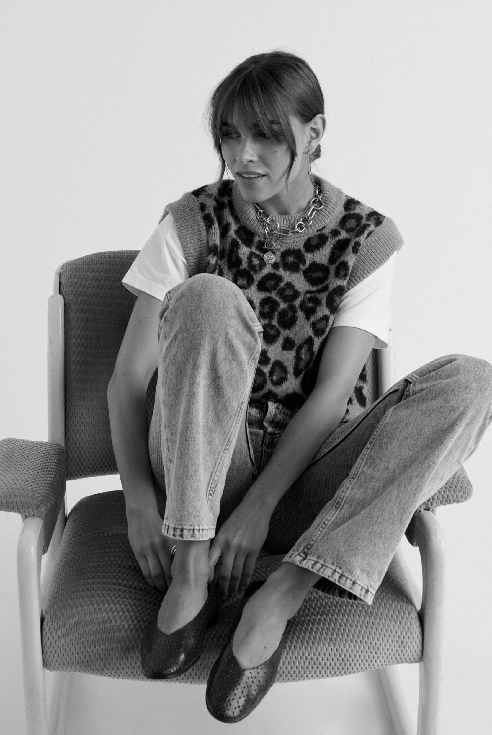 Leopard blason sweater