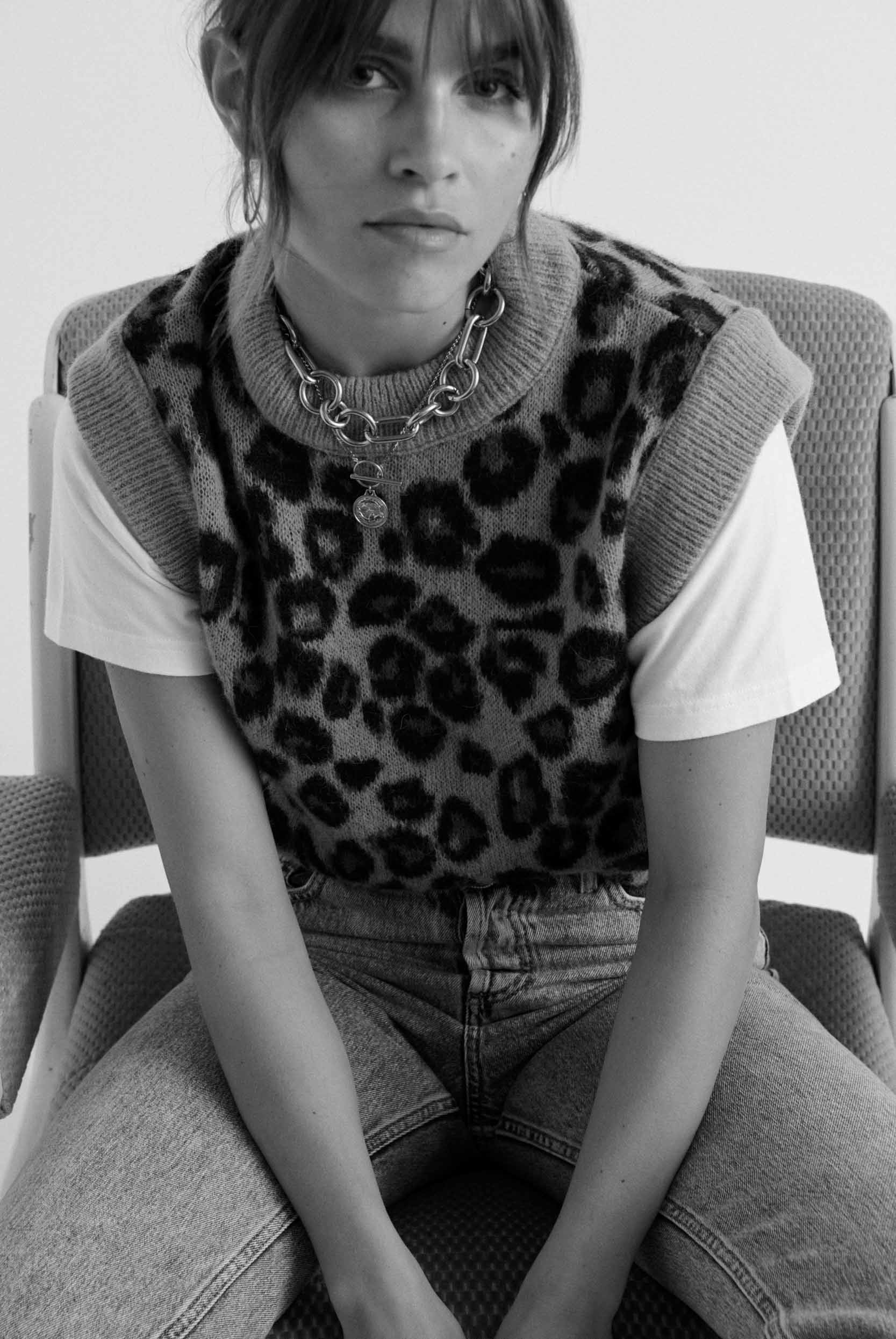 Leopard blason sweater