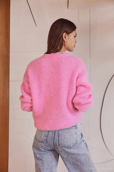 Candy pink softness cardigan
