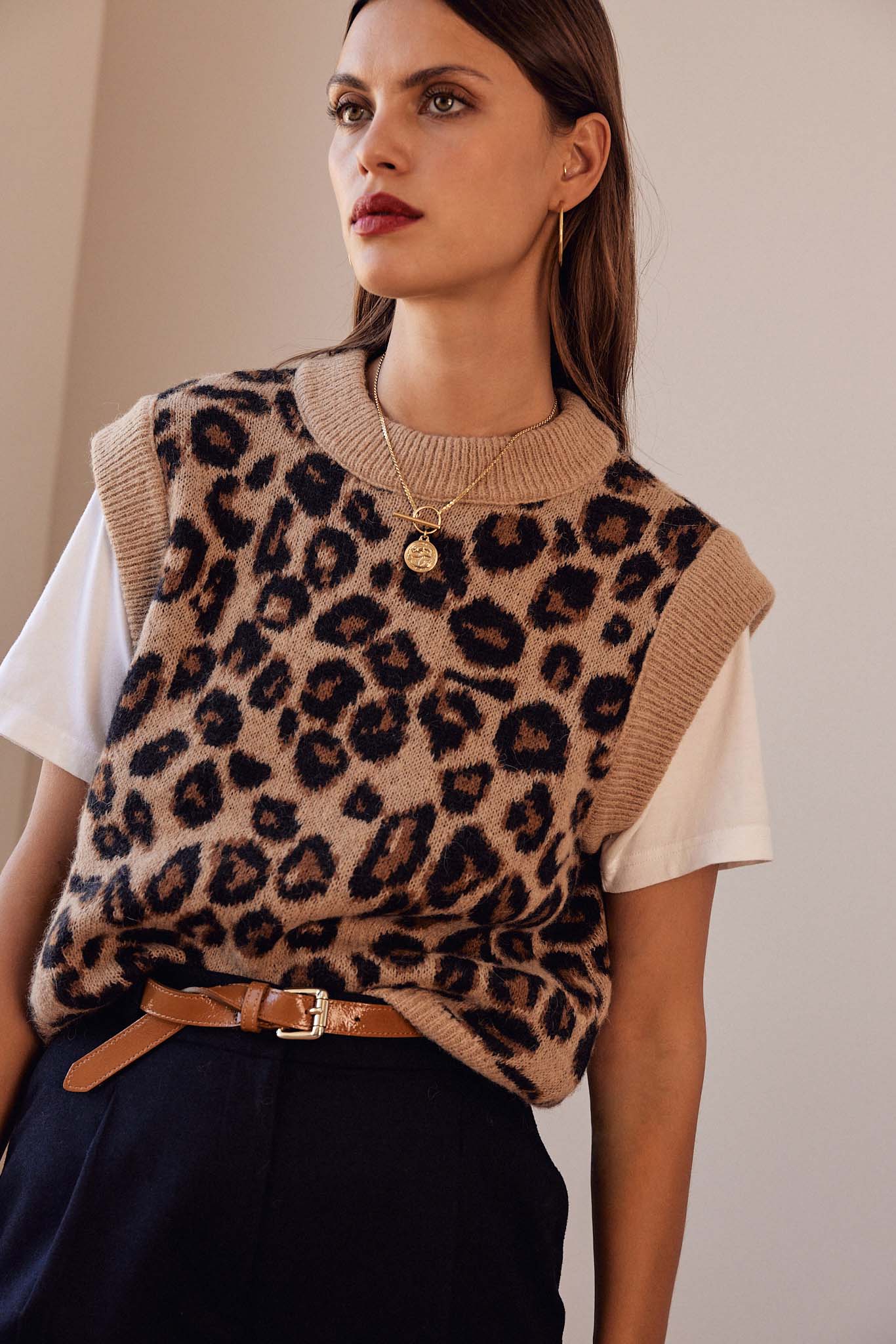 Leopard blason sweater