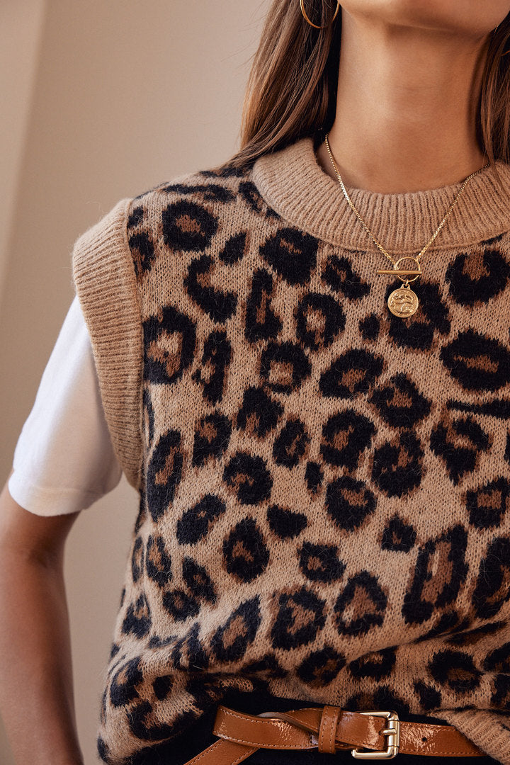 Leopard blason sweater
