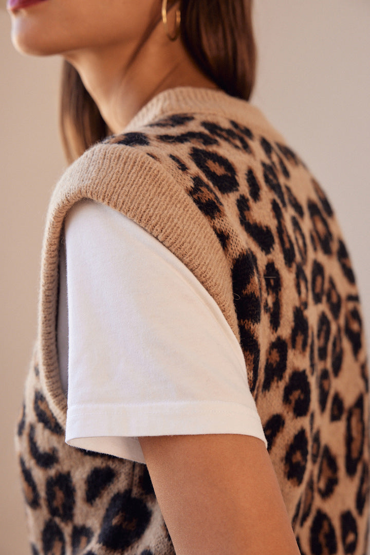 Leopard blason sweater