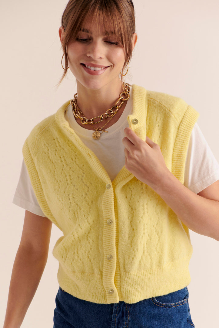 Brooke Yellow Cardigan