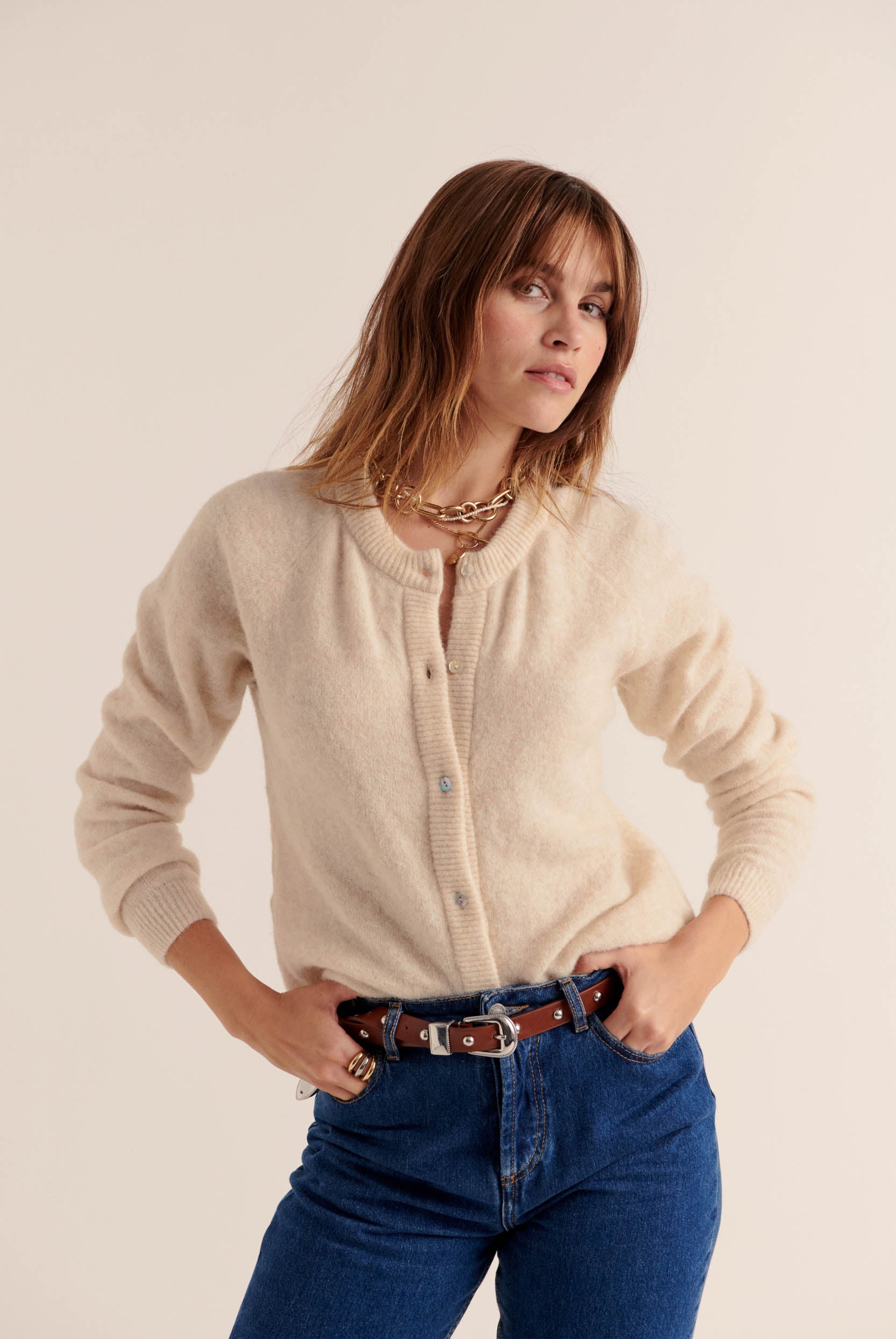 Cardigan Come natural white