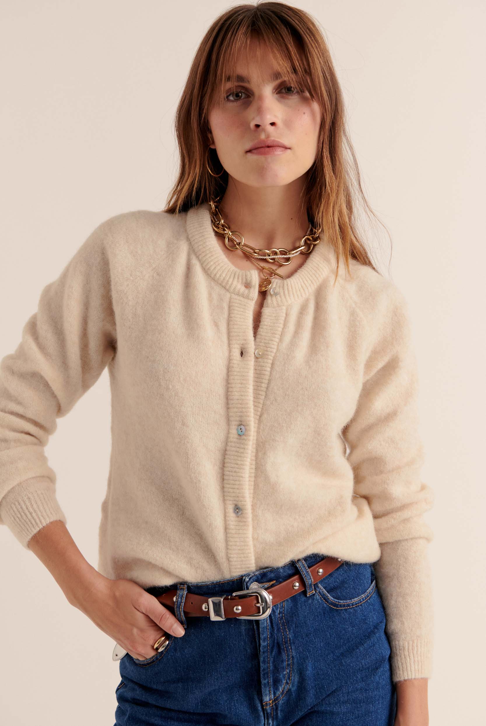 Cardigan Come natural white