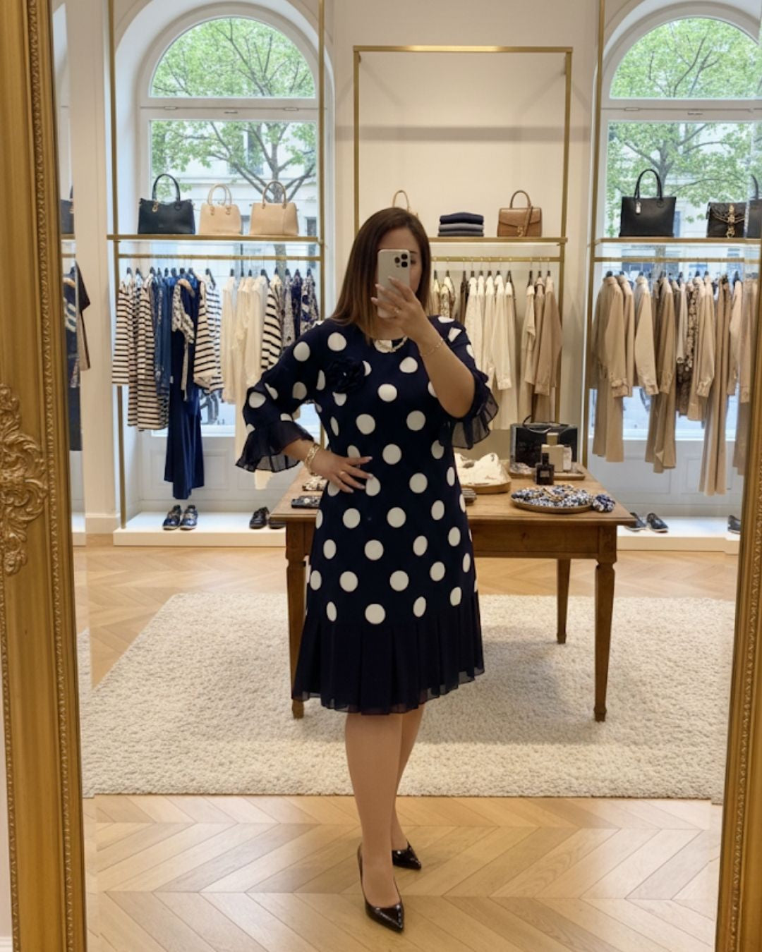 Élise - Robe midi élégante & confortable