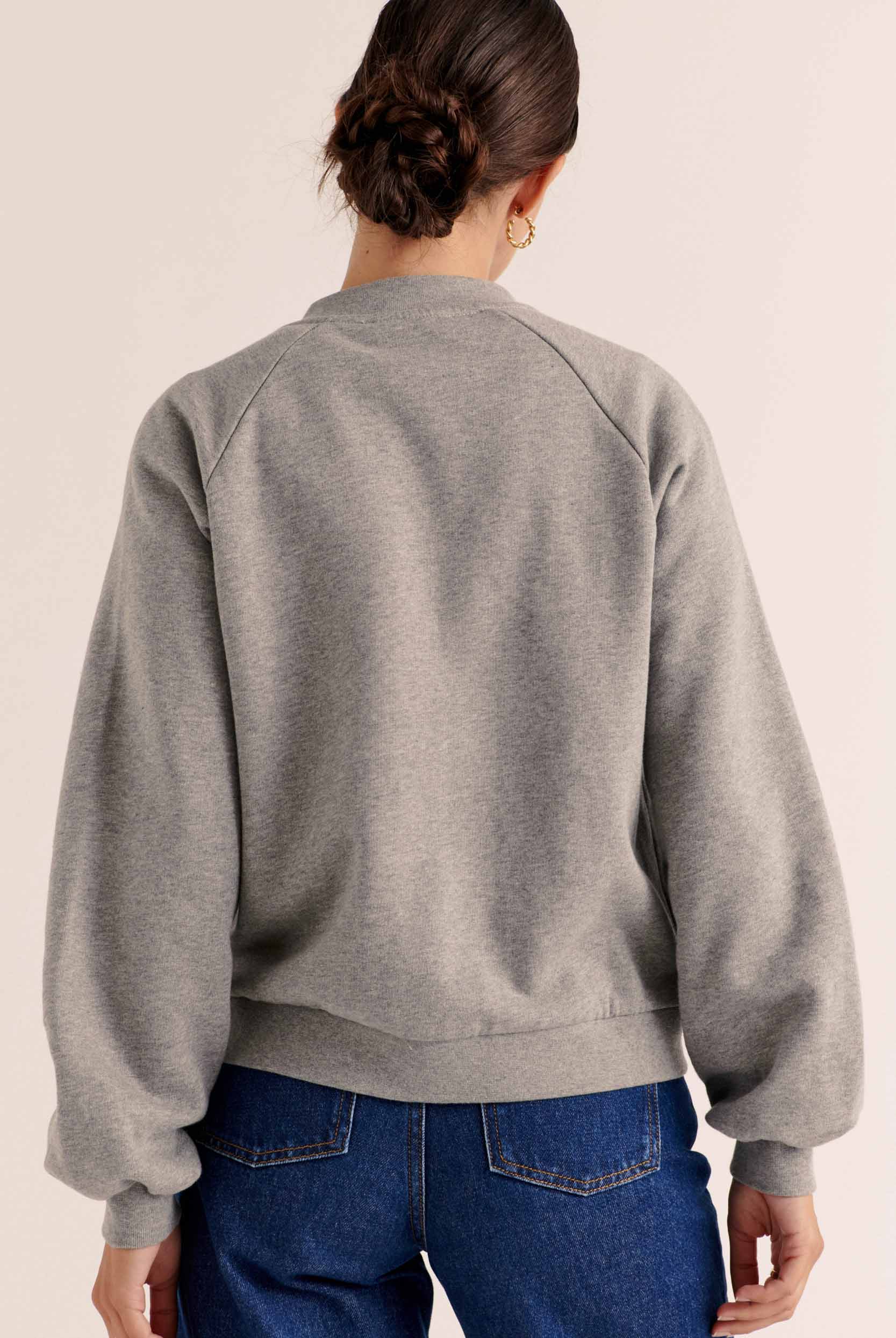 Cozy heather gray cardigan