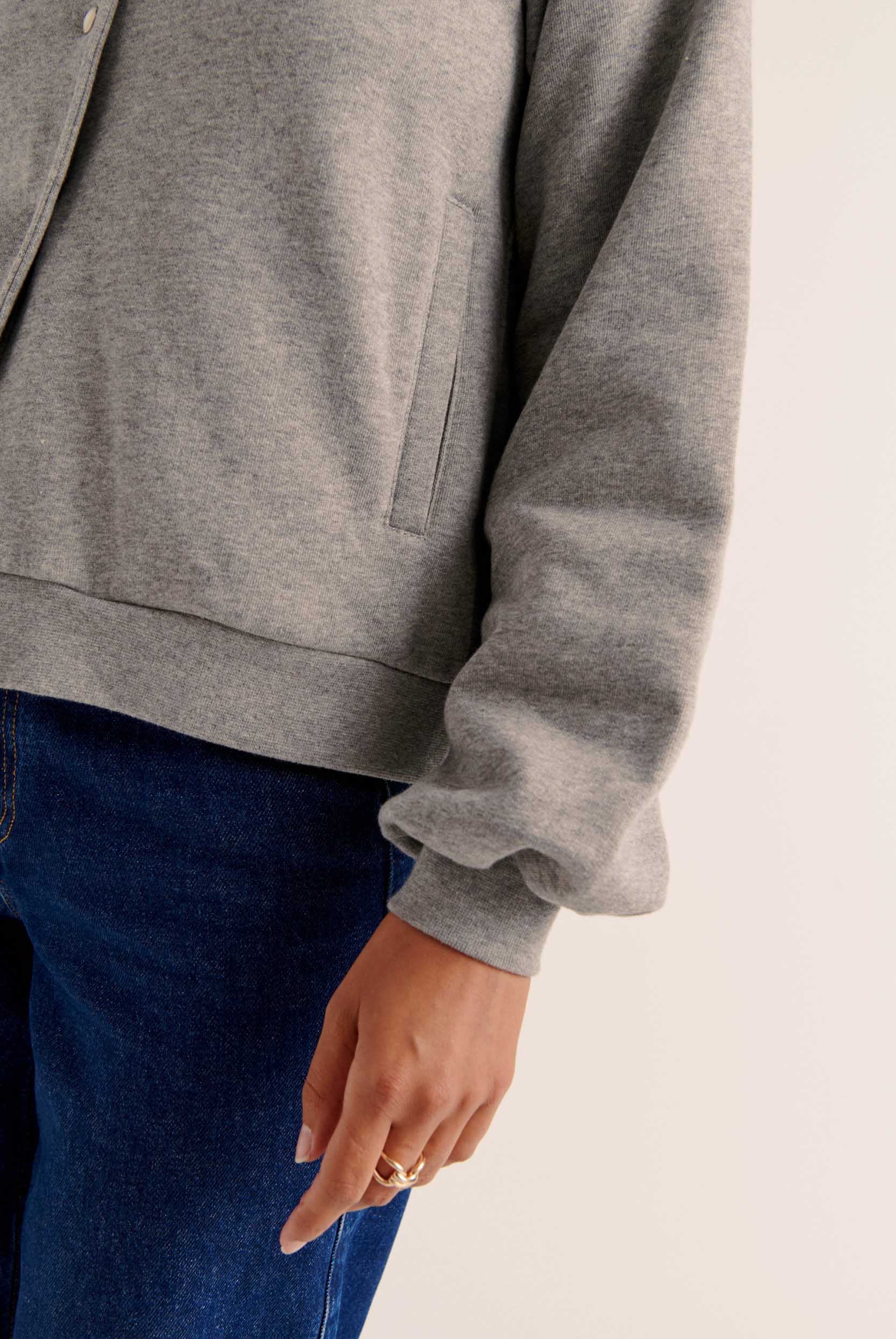 Cozy heather gray cardigan