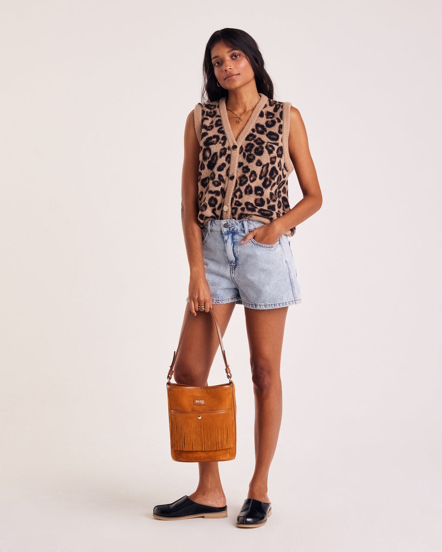 Constant leopard vest