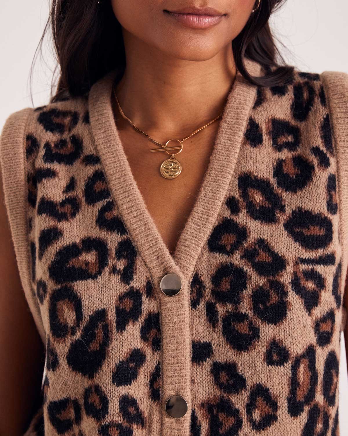 Constant leopard vest
