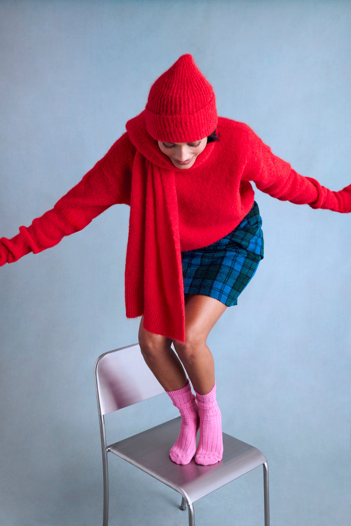 Bright Red Doudou Sweater