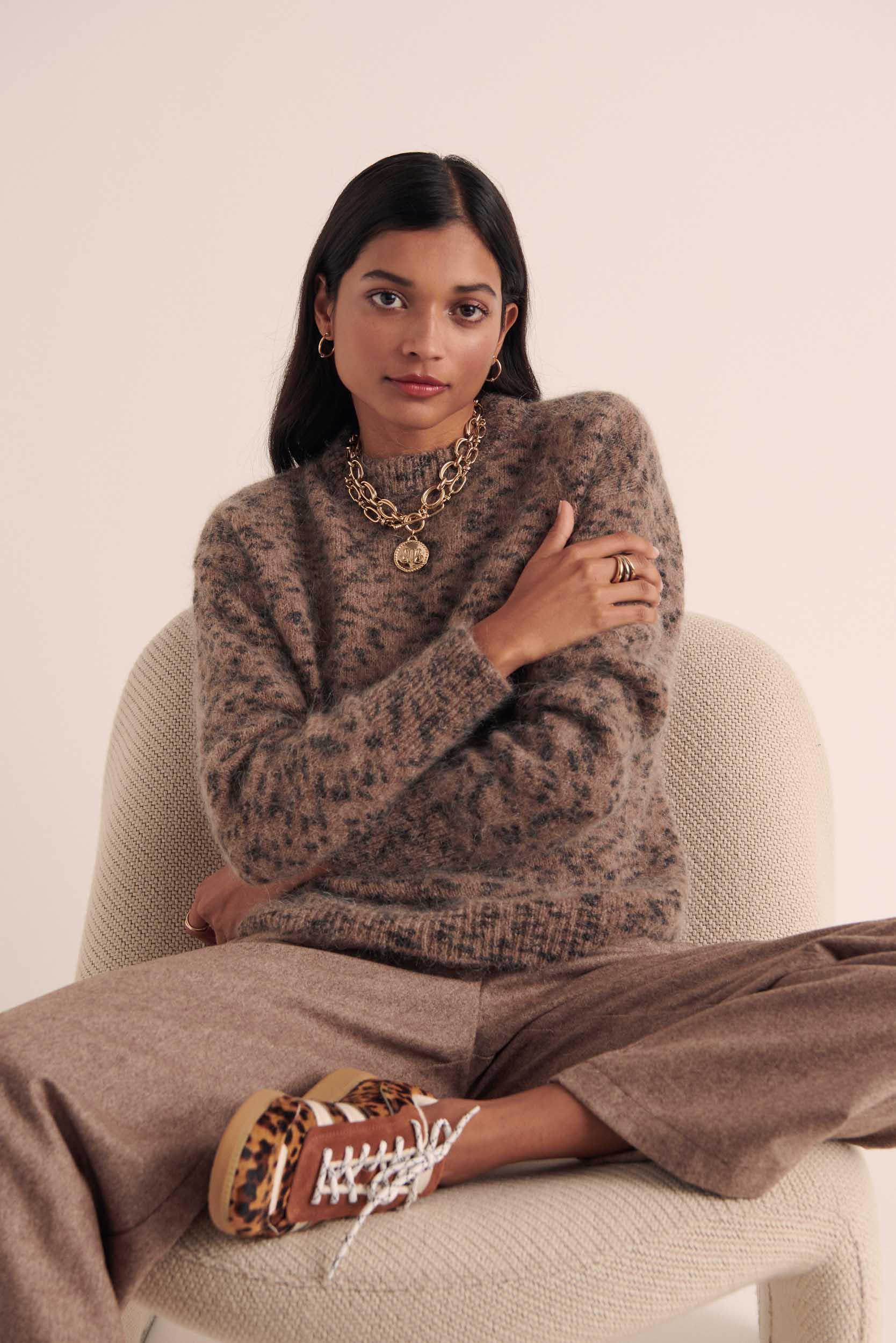 Spotted sand cheetah Doudou sweater