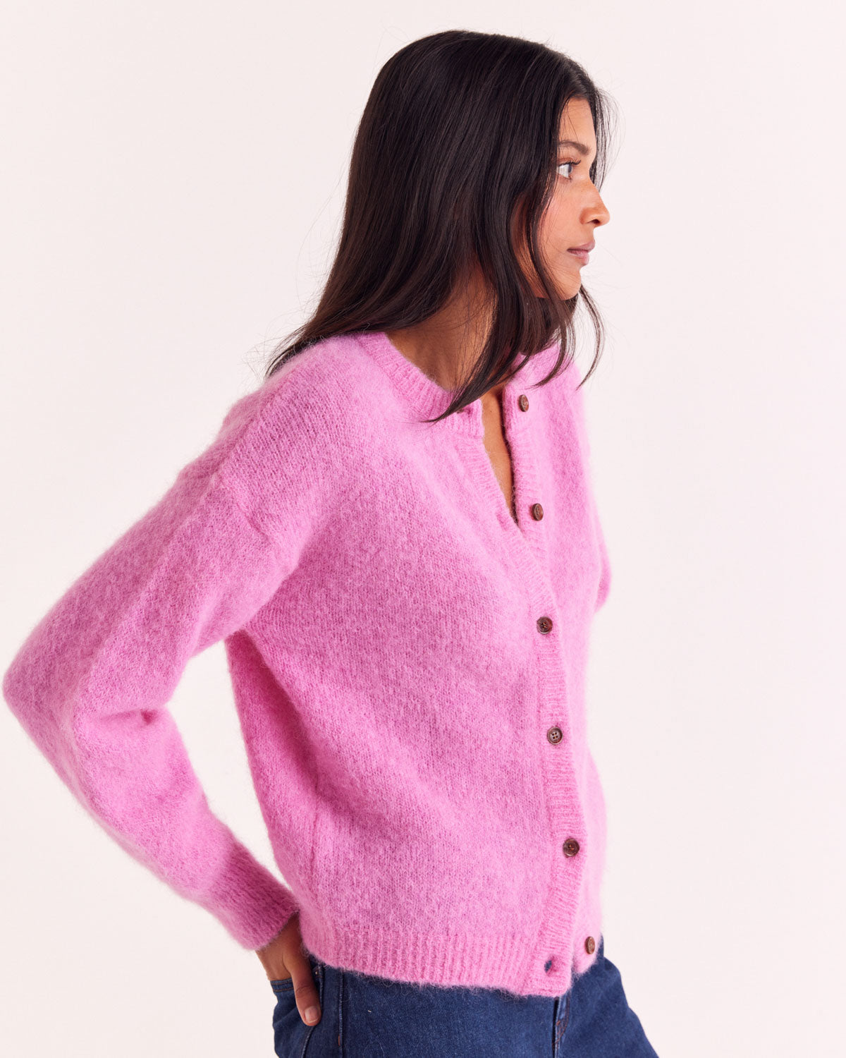 Candy pink softness cardigan