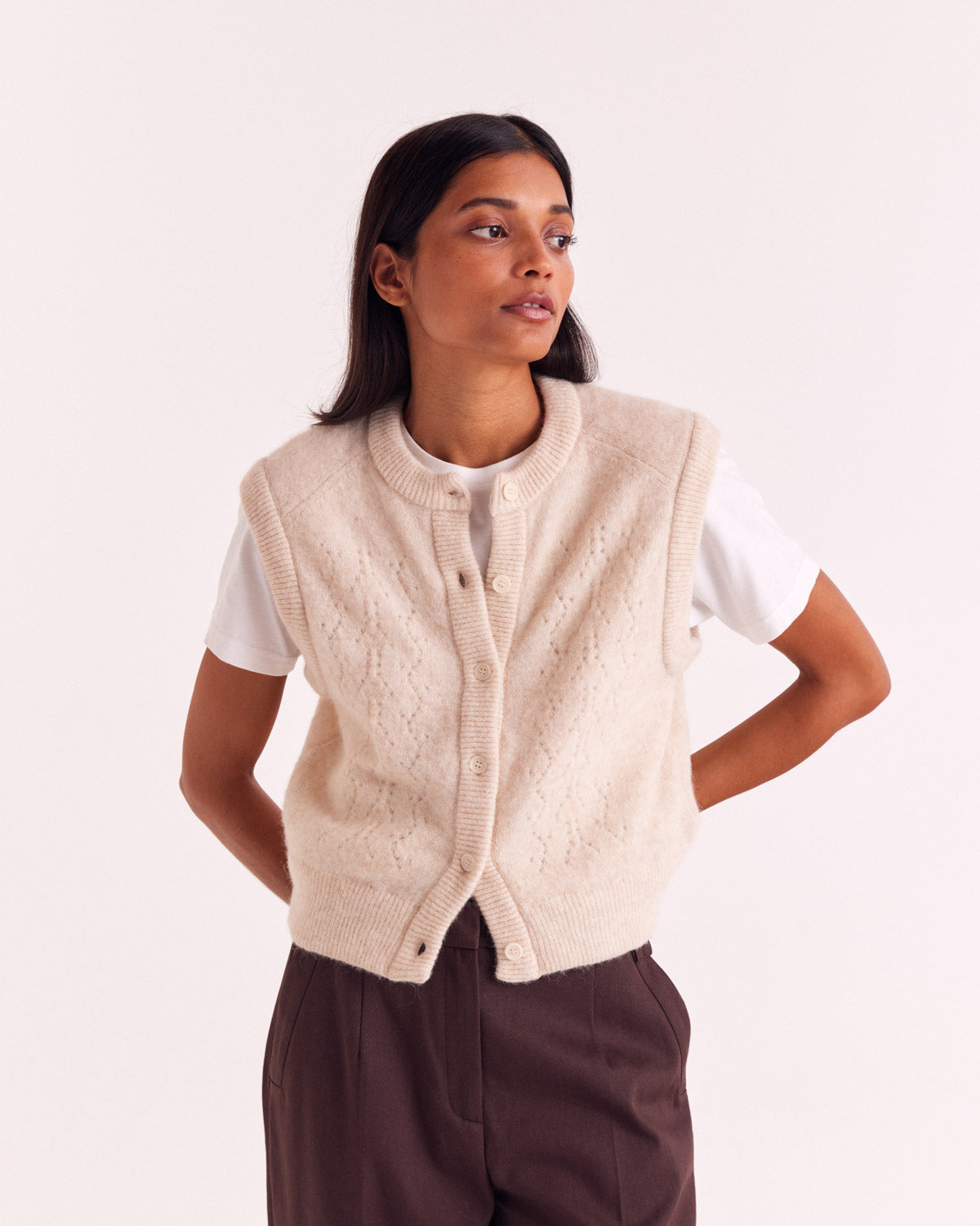 Brooke ecru cardigan