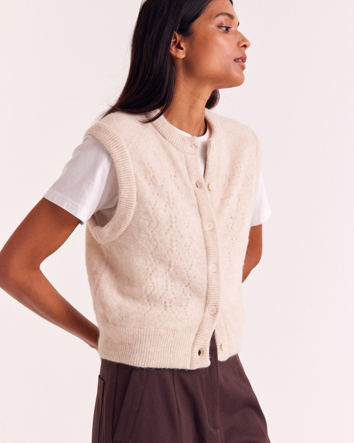 Brooke ecru cardigan