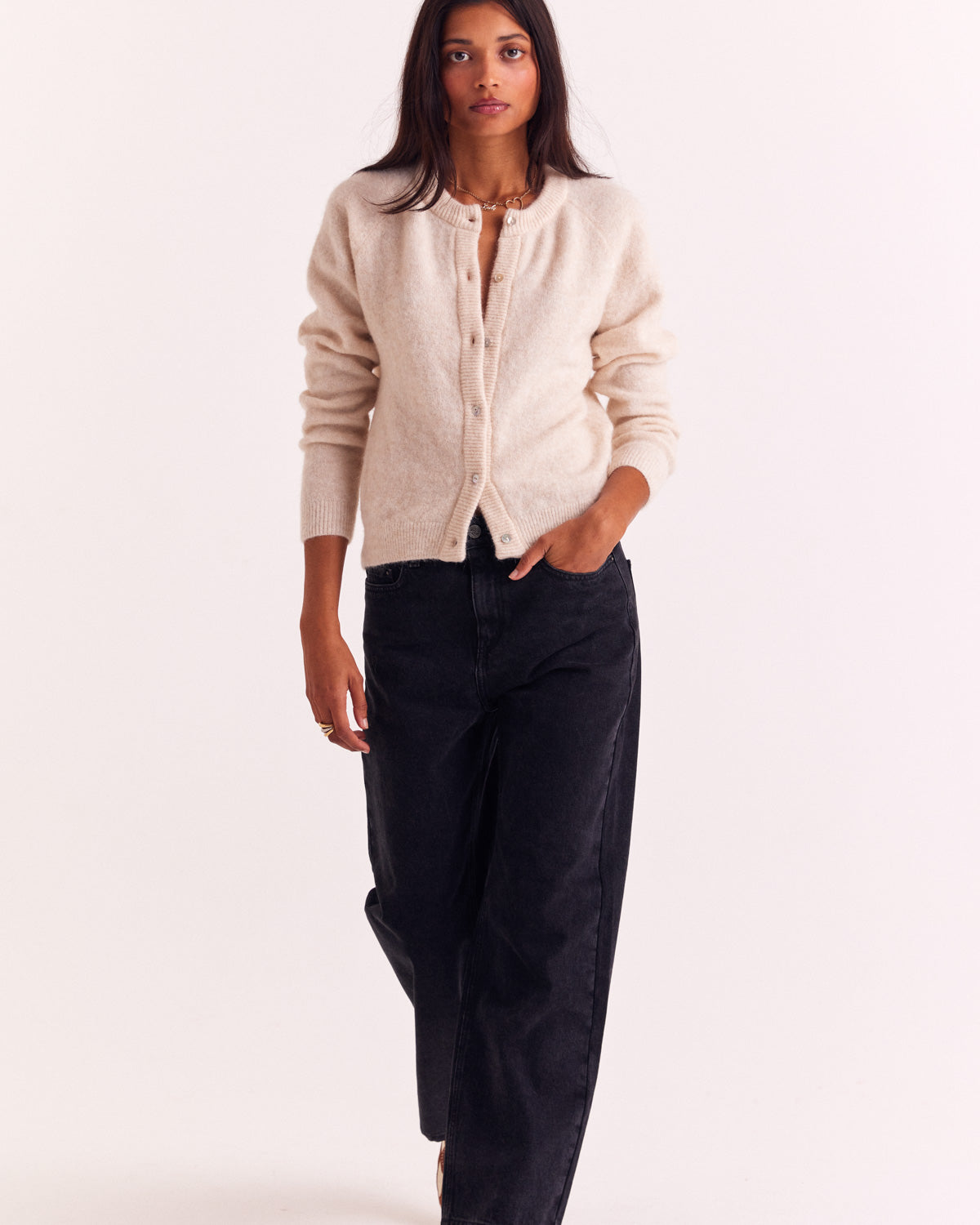 Cardigan Come natural white