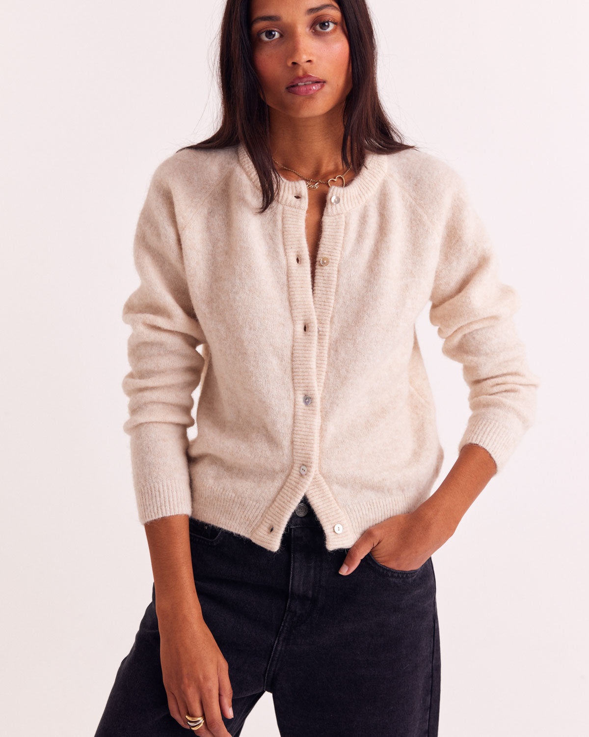 Cardigan Come natural white