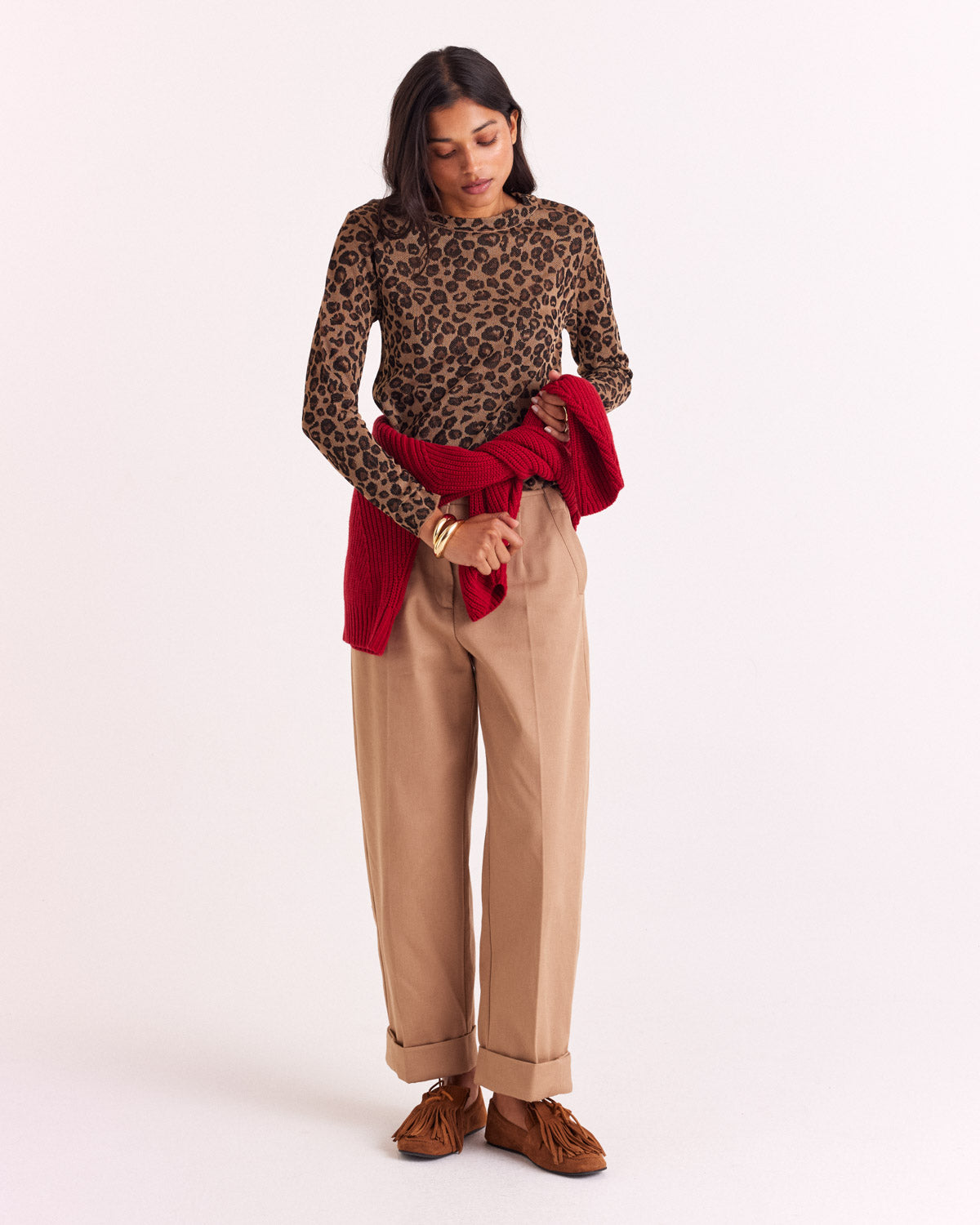 Daniel iridescent leopard sweater