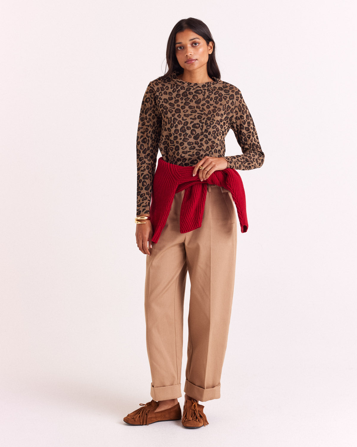 Daniel iridescent leopard sweater