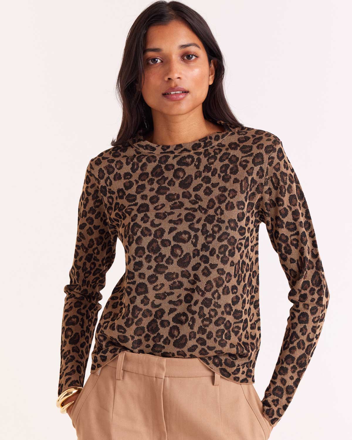 Daniel iridescent leopard sweater