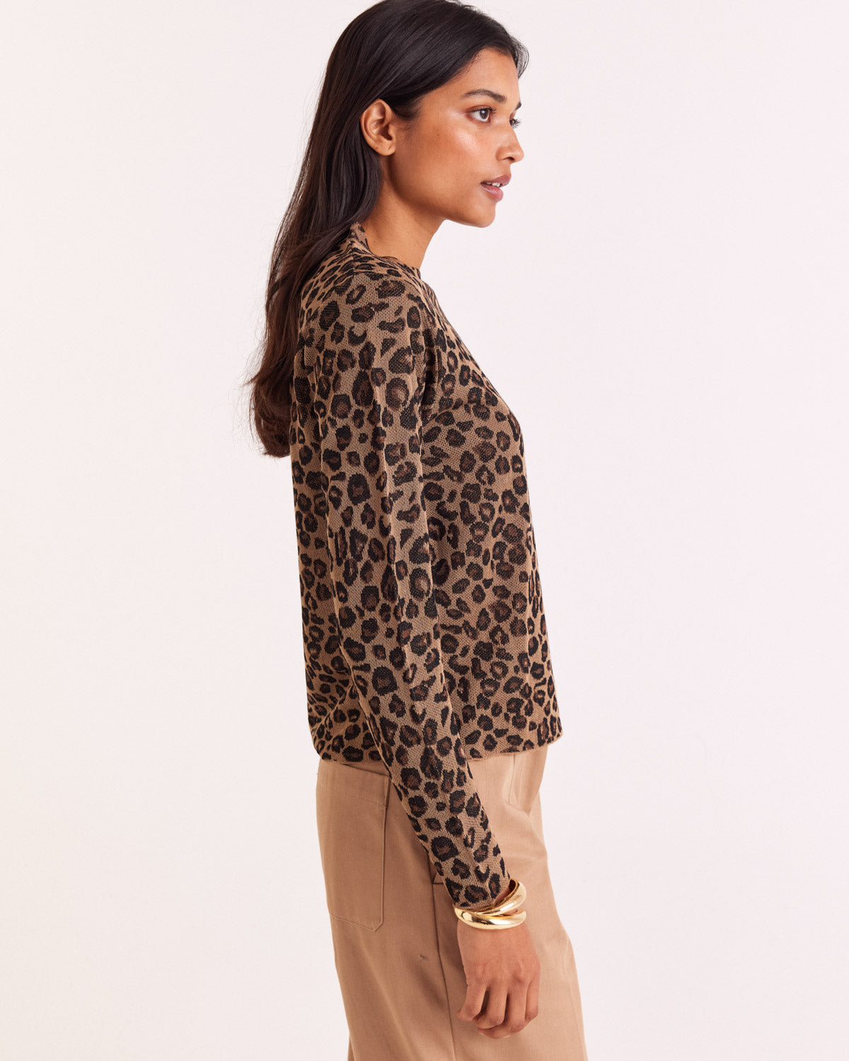 Daniel iridescent leopard sweater