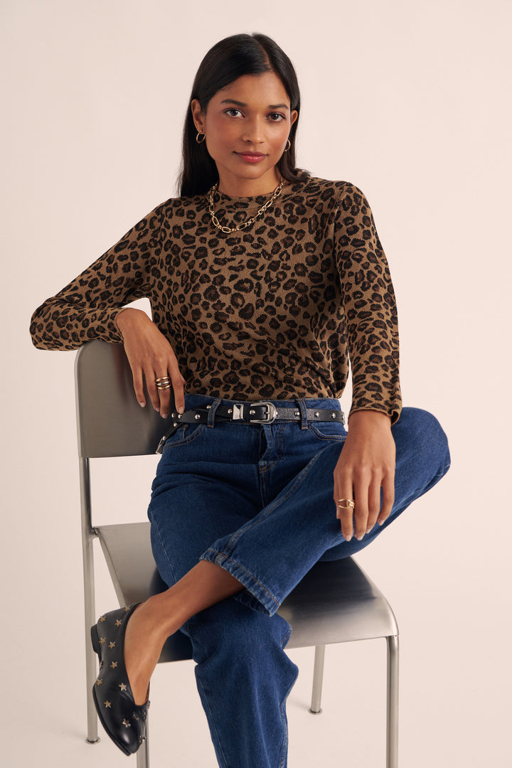 Daniel iridescent leopard sweater