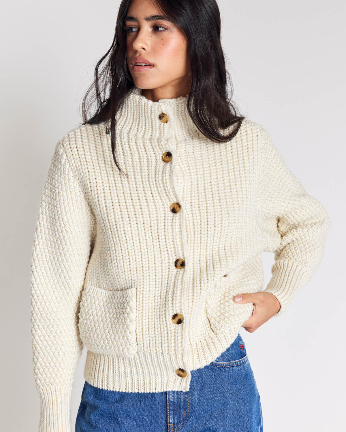 Ecru Marcel cardigan