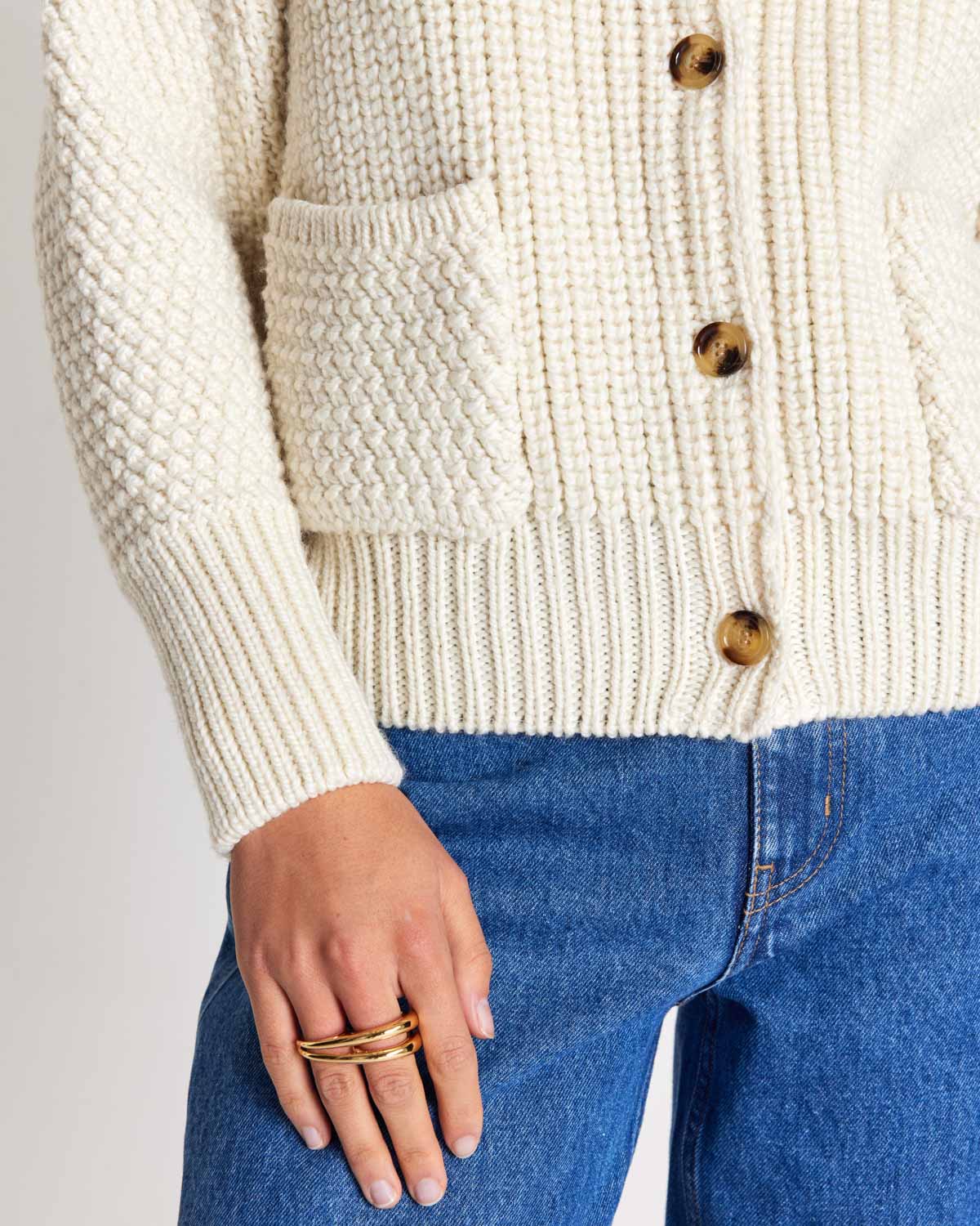 Ecru Marcel cardigan