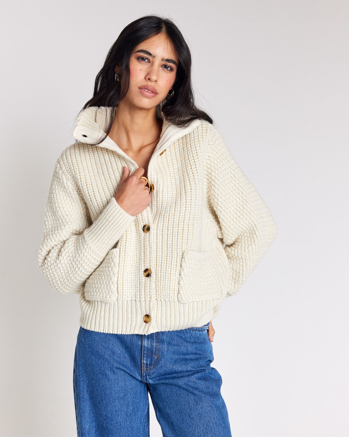 Ecru Marcel cardigan