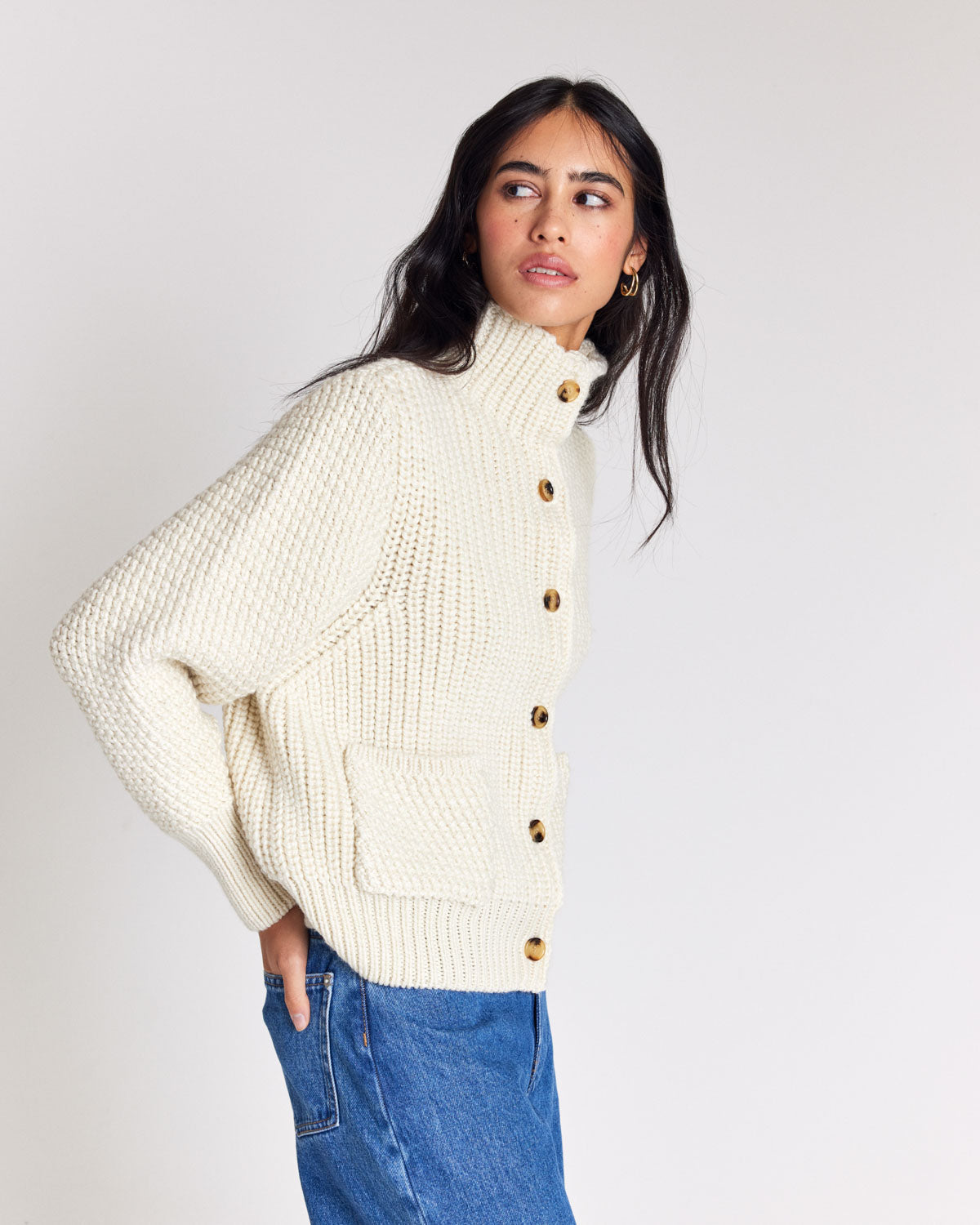 Ecru Marcel cardigan