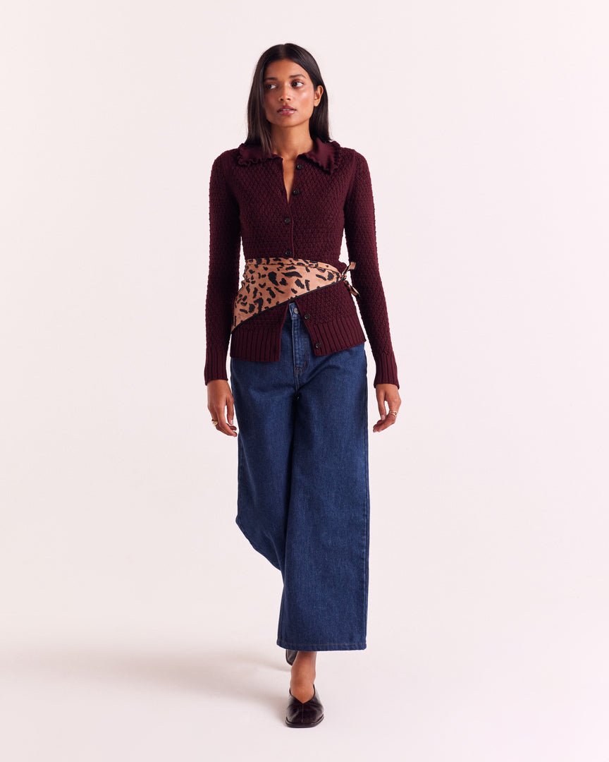 Bordeaux Héloise Cardigan