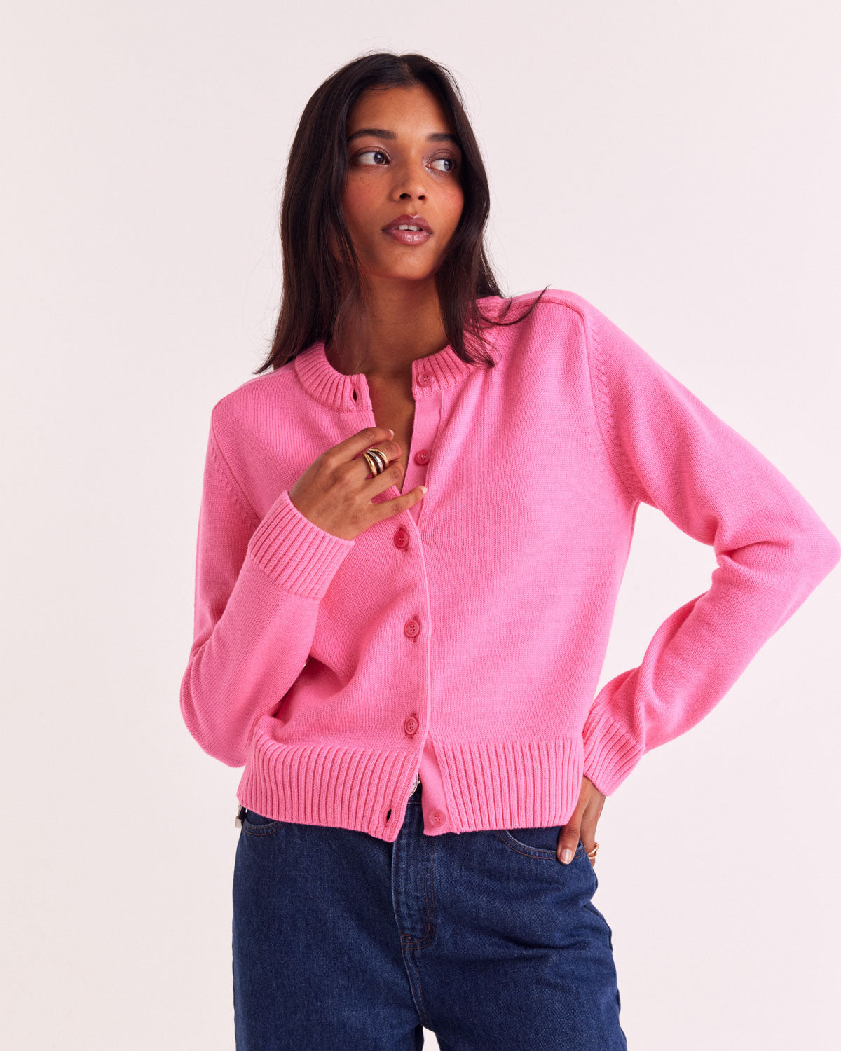 Scott Cardigan Hot Pink