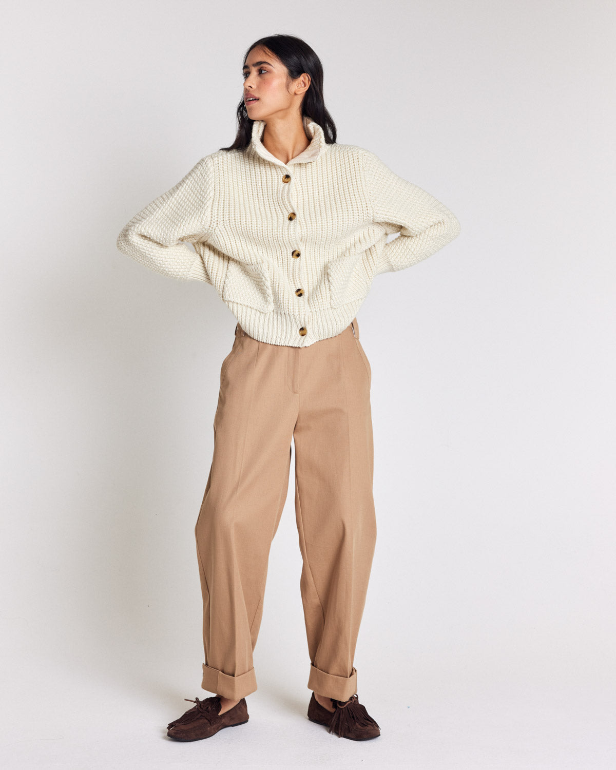 Ecru Marcel cardigan