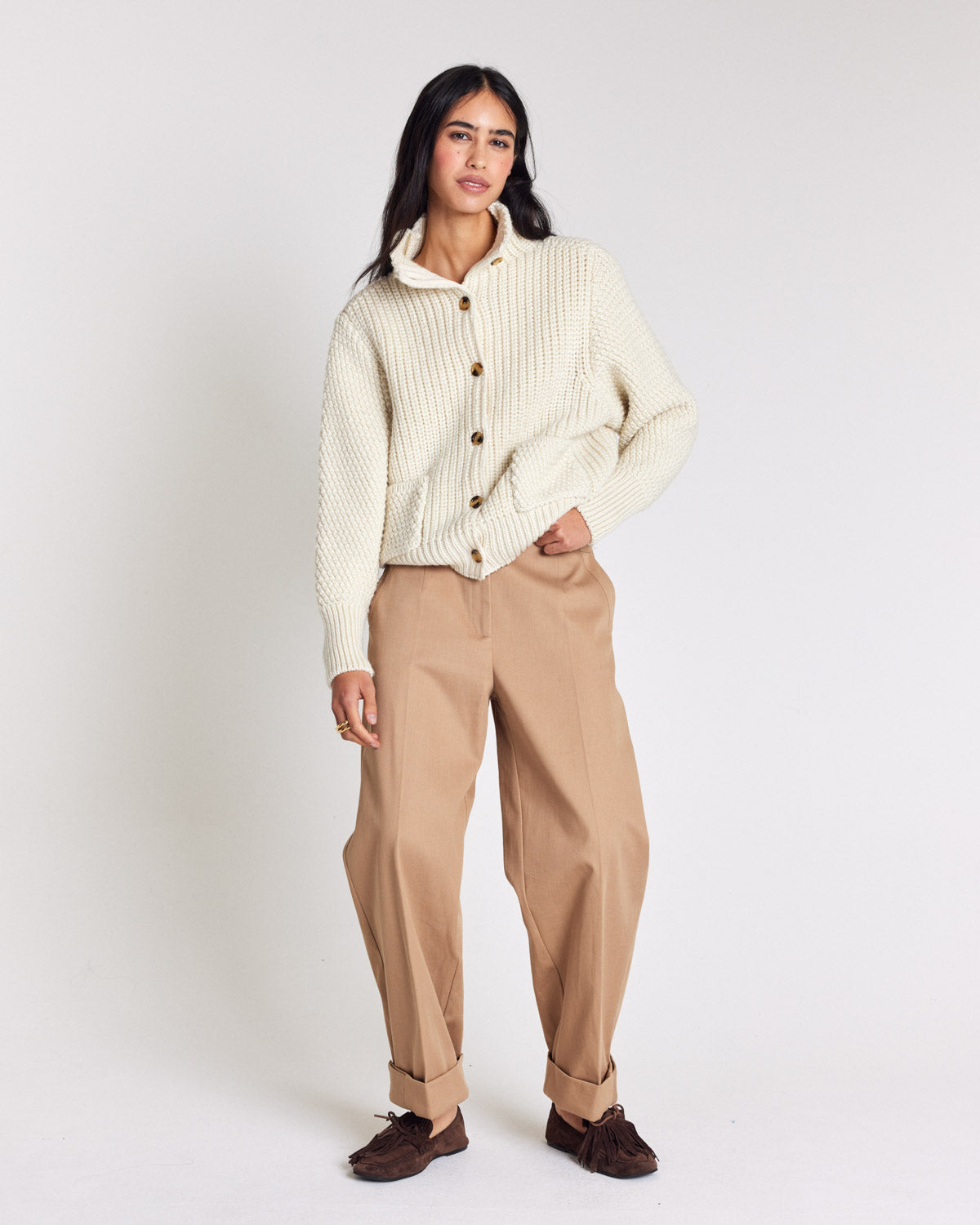 Ecru Marcel cardigan