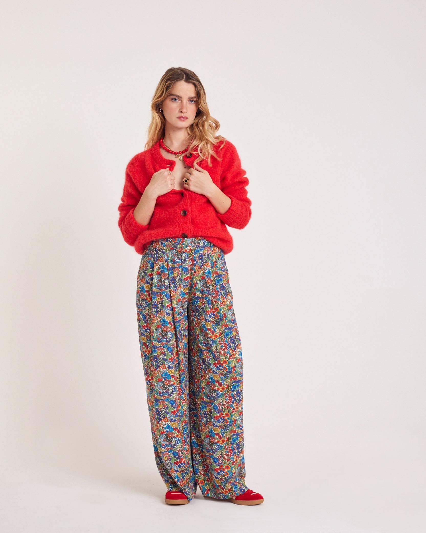 Rosanne red cardigan