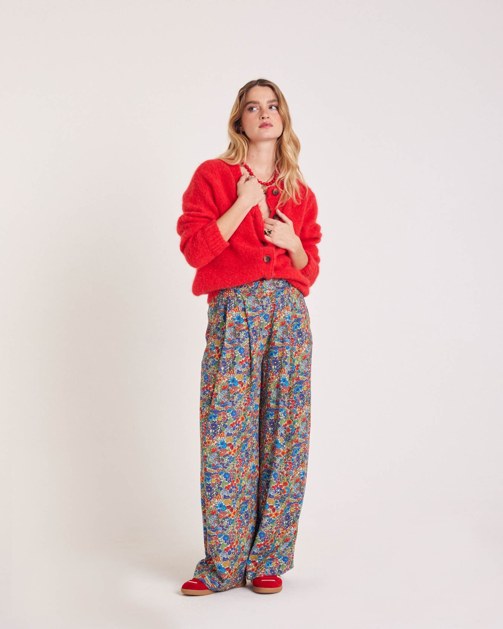 Rosanne red cardigan