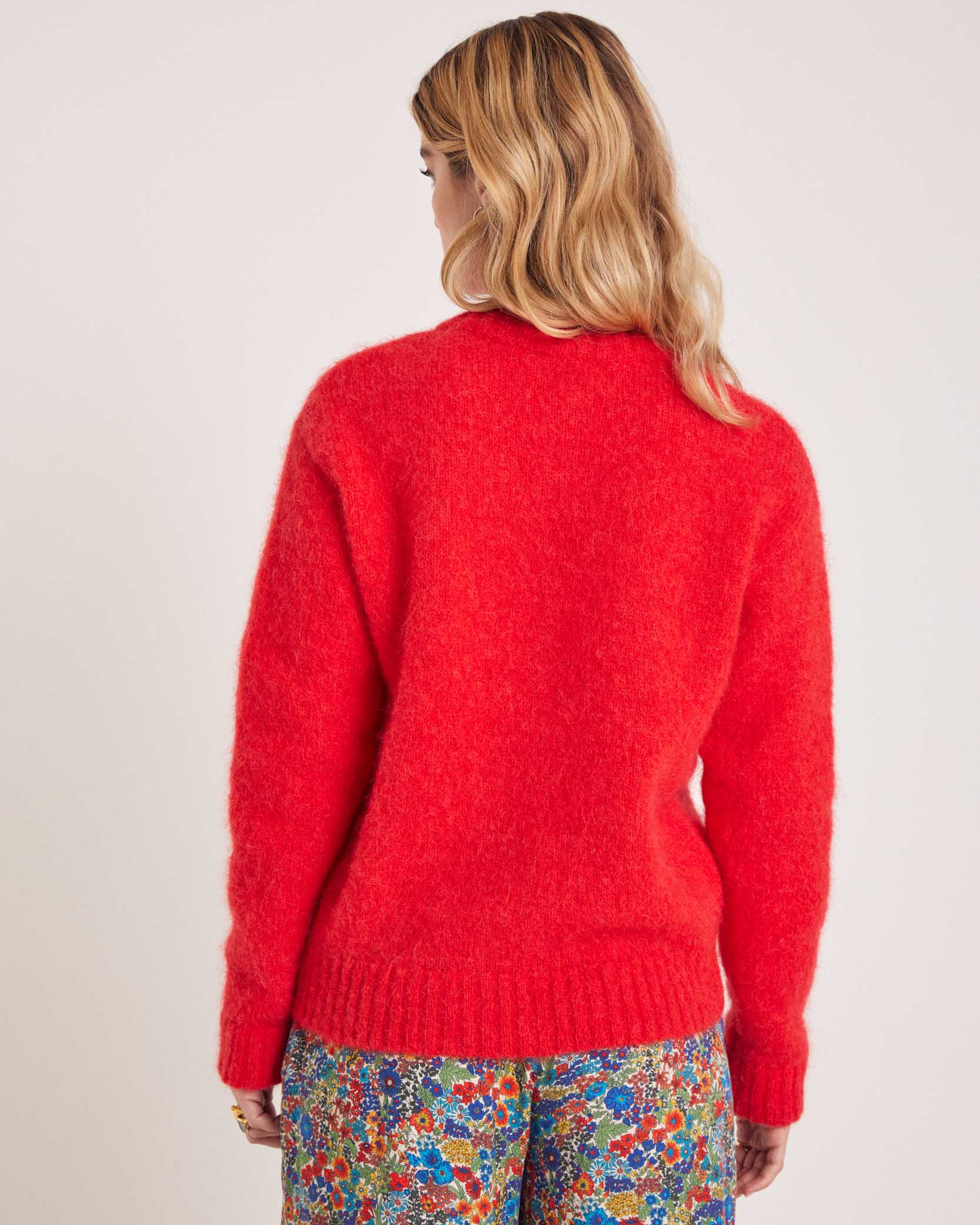 Rosanne red cardigan