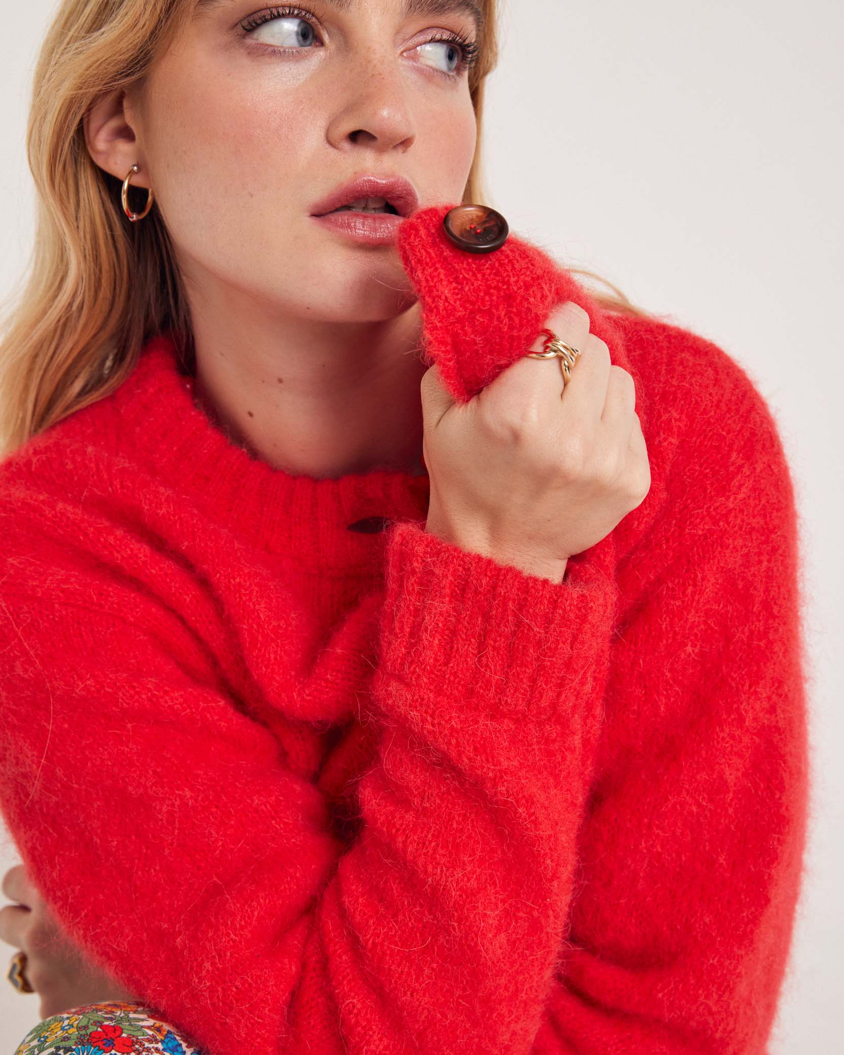 Rosanne red cardigan