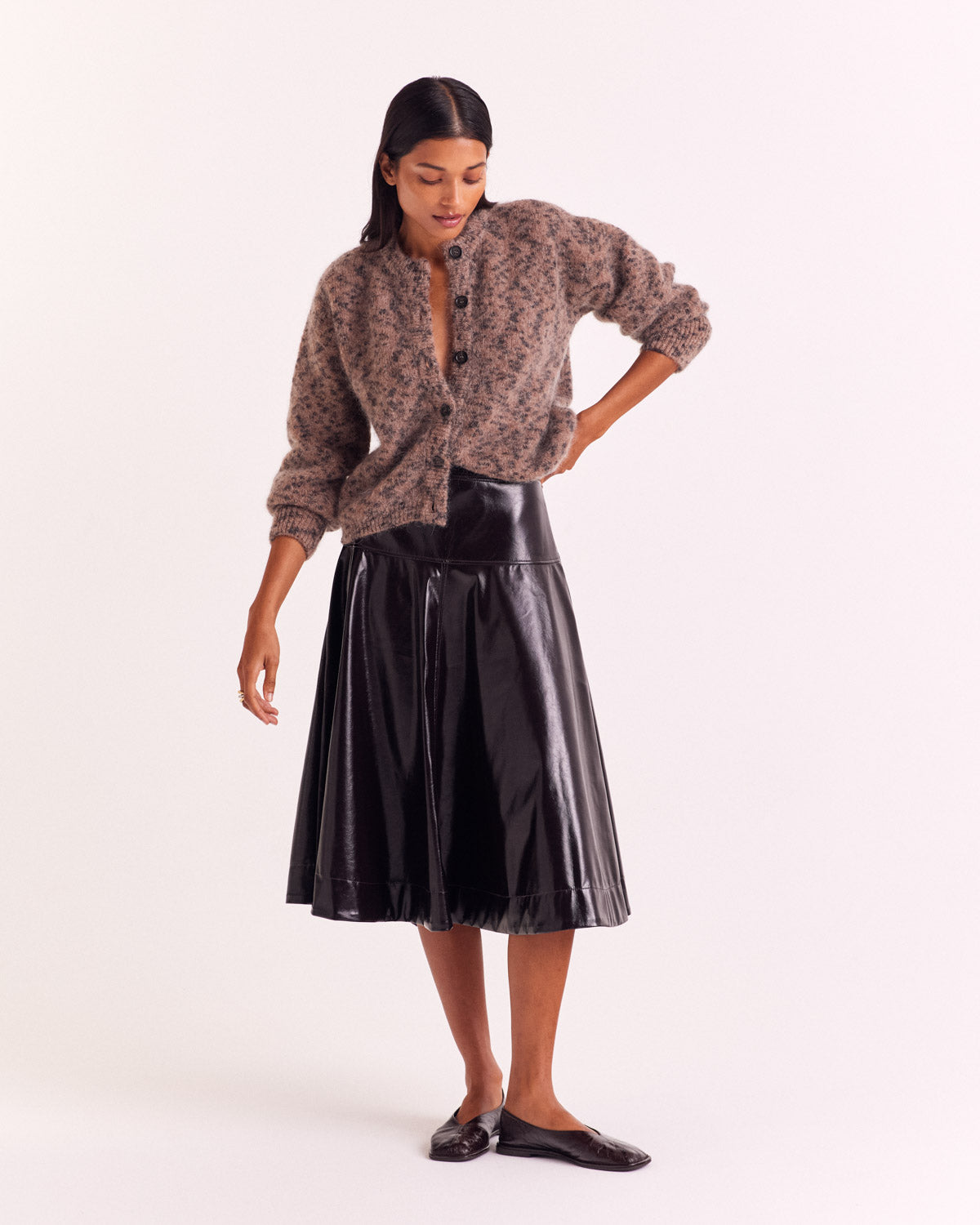 Douceur Cardigan in Sand Cheetah Spot