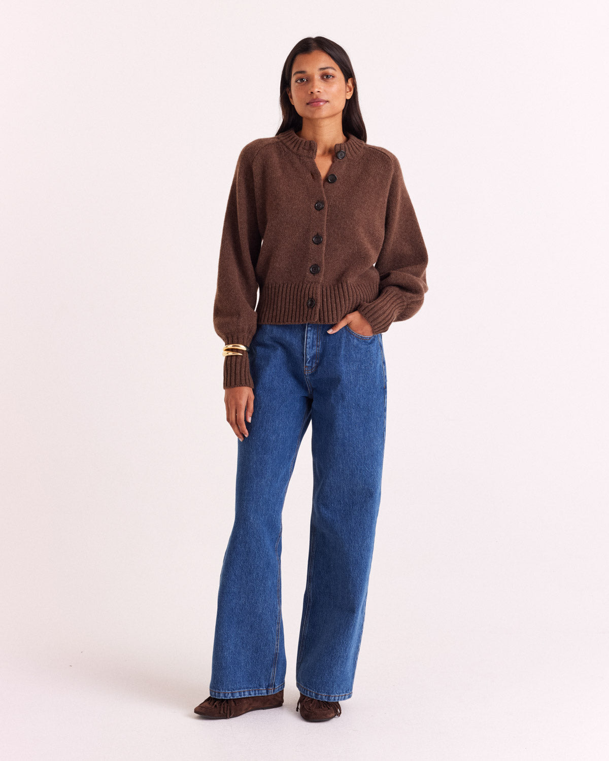 Hilda brown cardigan