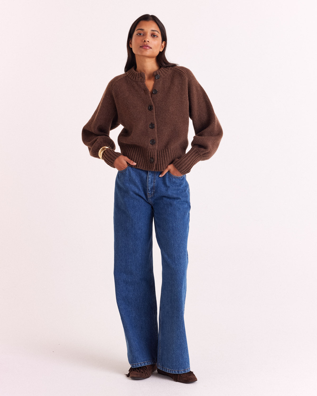 Hilda brown cardigan