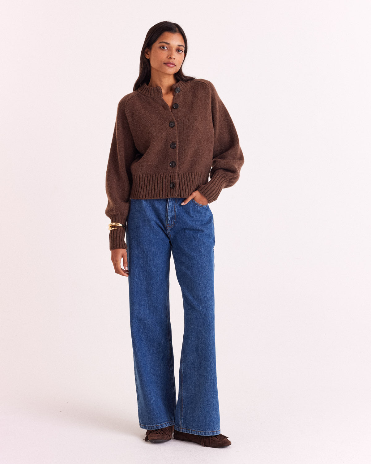 Hilda brown cardigan