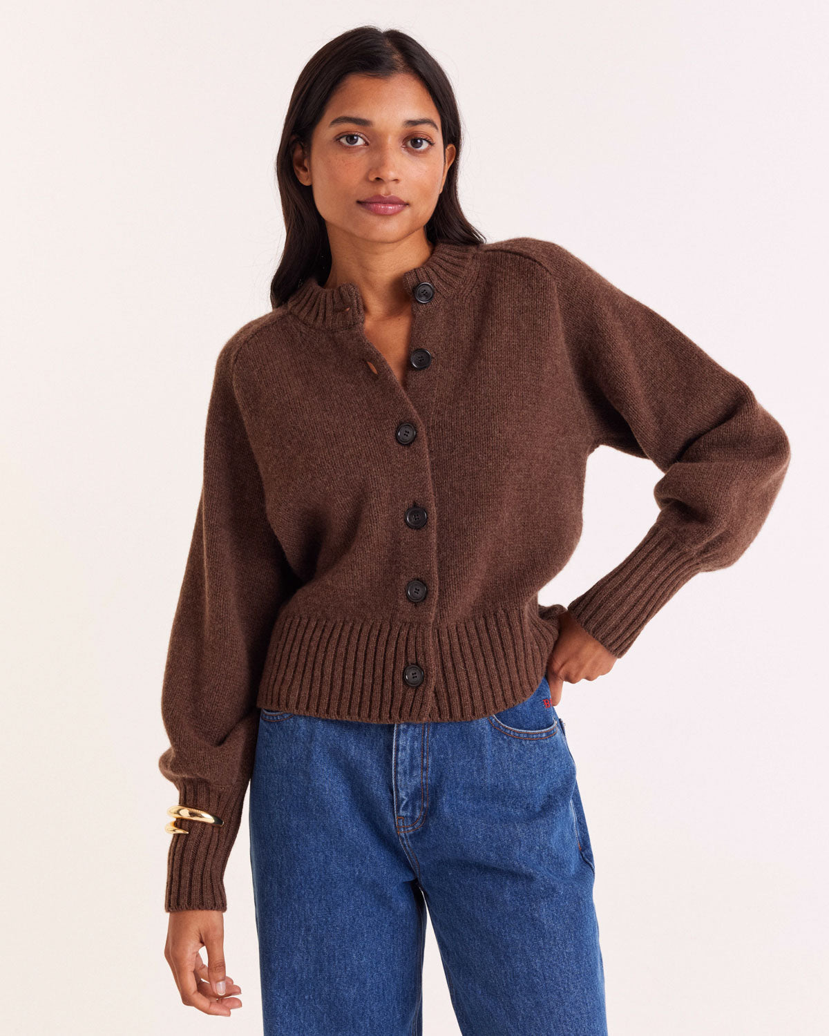 Hilda brown cardigan