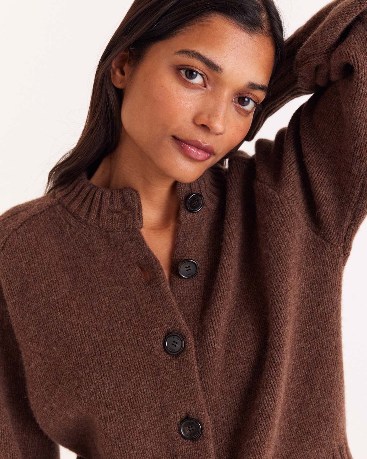 Hilda brown cardigan