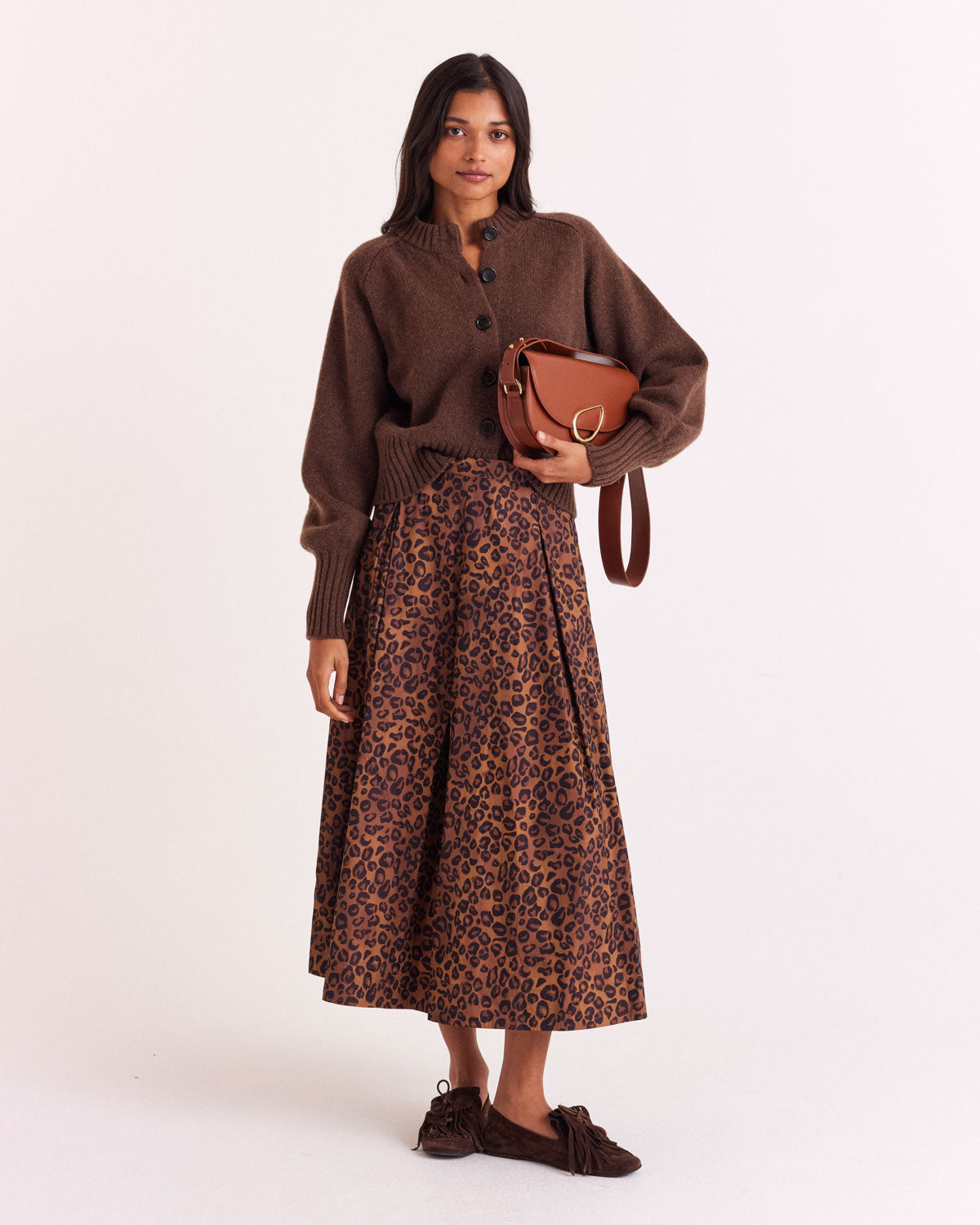 Hilda brown cardigan