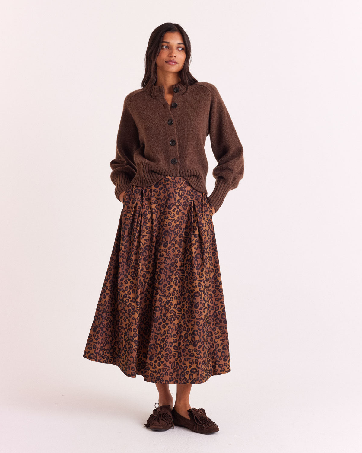 Hilda brown cardigan